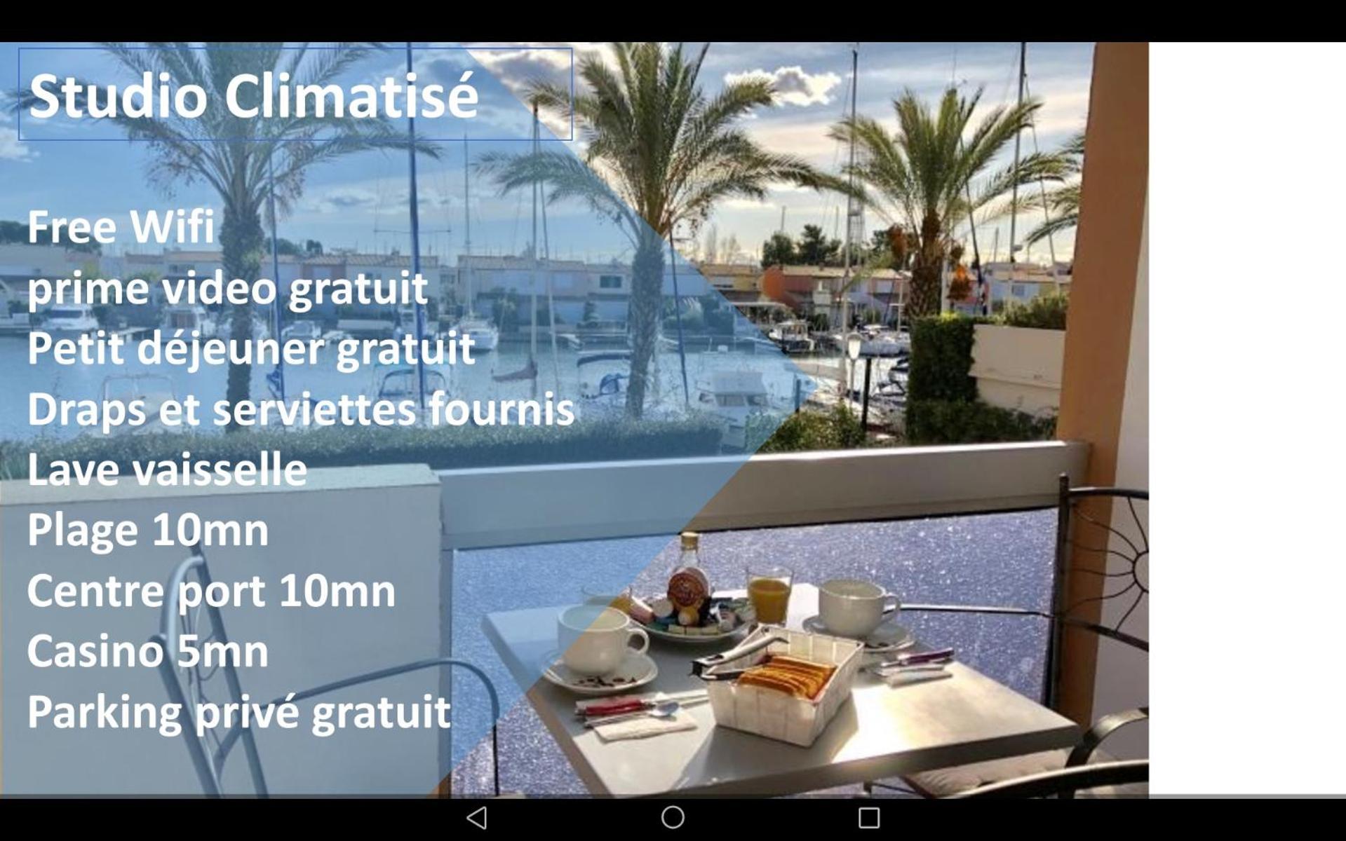 Cap Capistol Studio Le Cap D'Agde Vue Port المظهر الخارجي الصورة